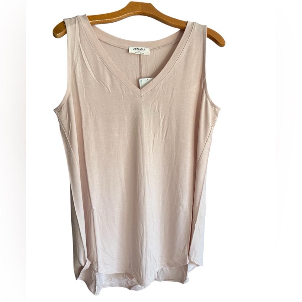 Zenana Soft Rose Sleeveless Tank Top
